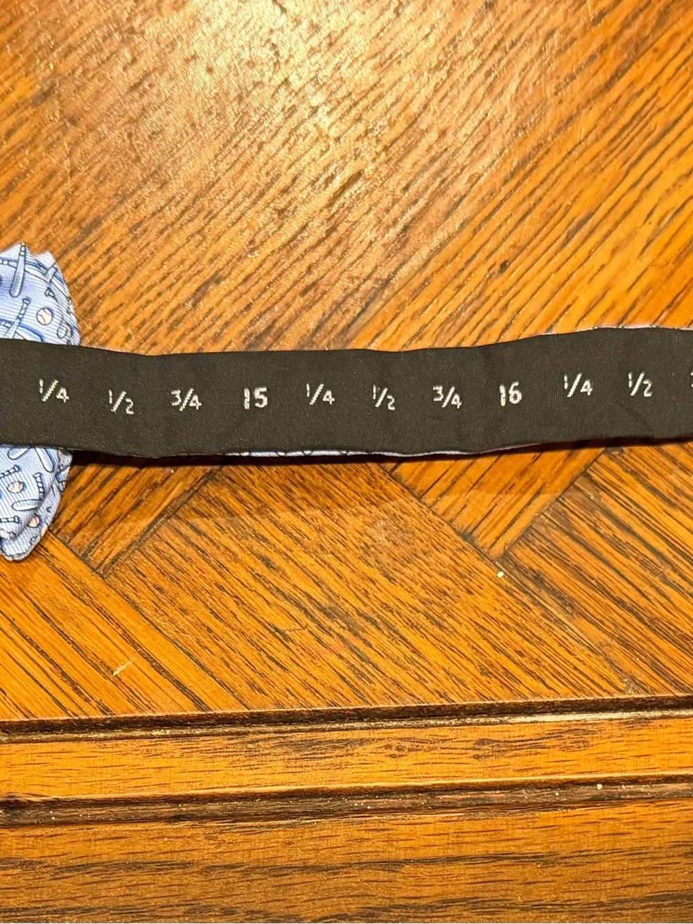 Vineyard Vines Light Blue Bow Tie with Baseball Design